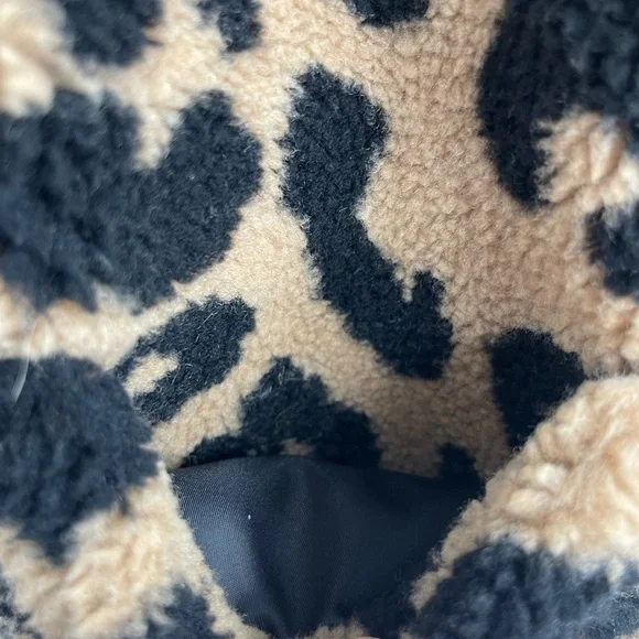 APPARIS anthropologie Animal Print Leopard cheetah Faux Fleece Teddy Jacket xs - Picture 4 of 13
